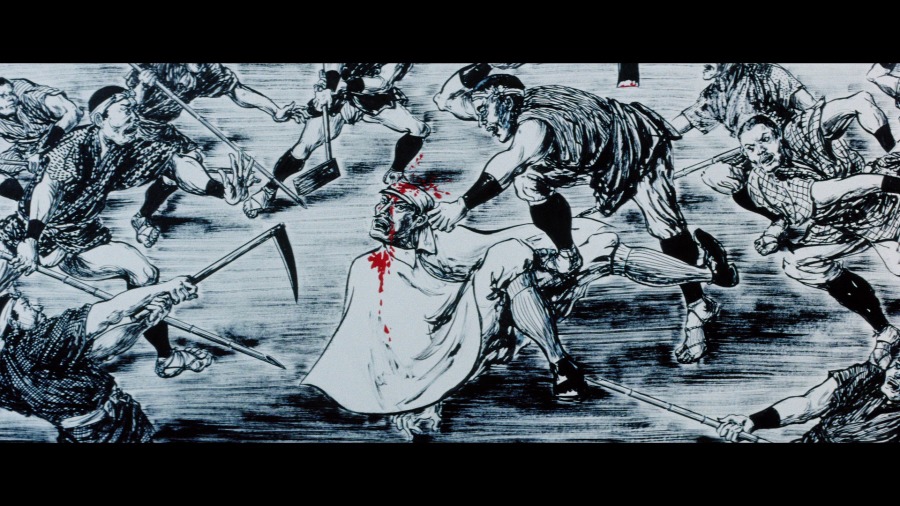 Screen capture from The Complete Lady Snowblood