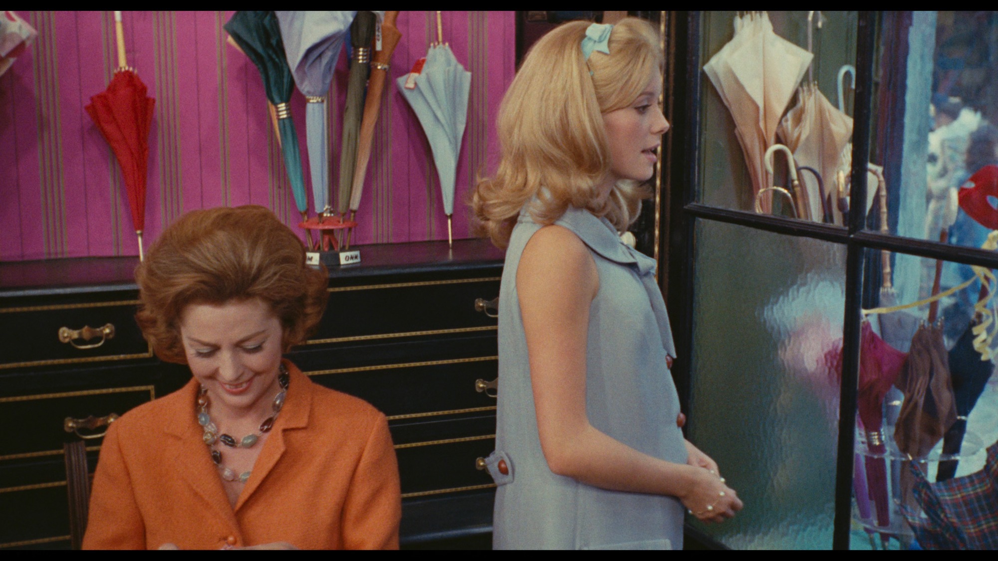 Screen capture from The Umbrellas of Cherbourg