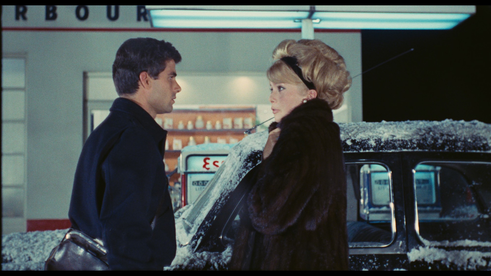 Screen capture from The Umbrellas of Cherbourg