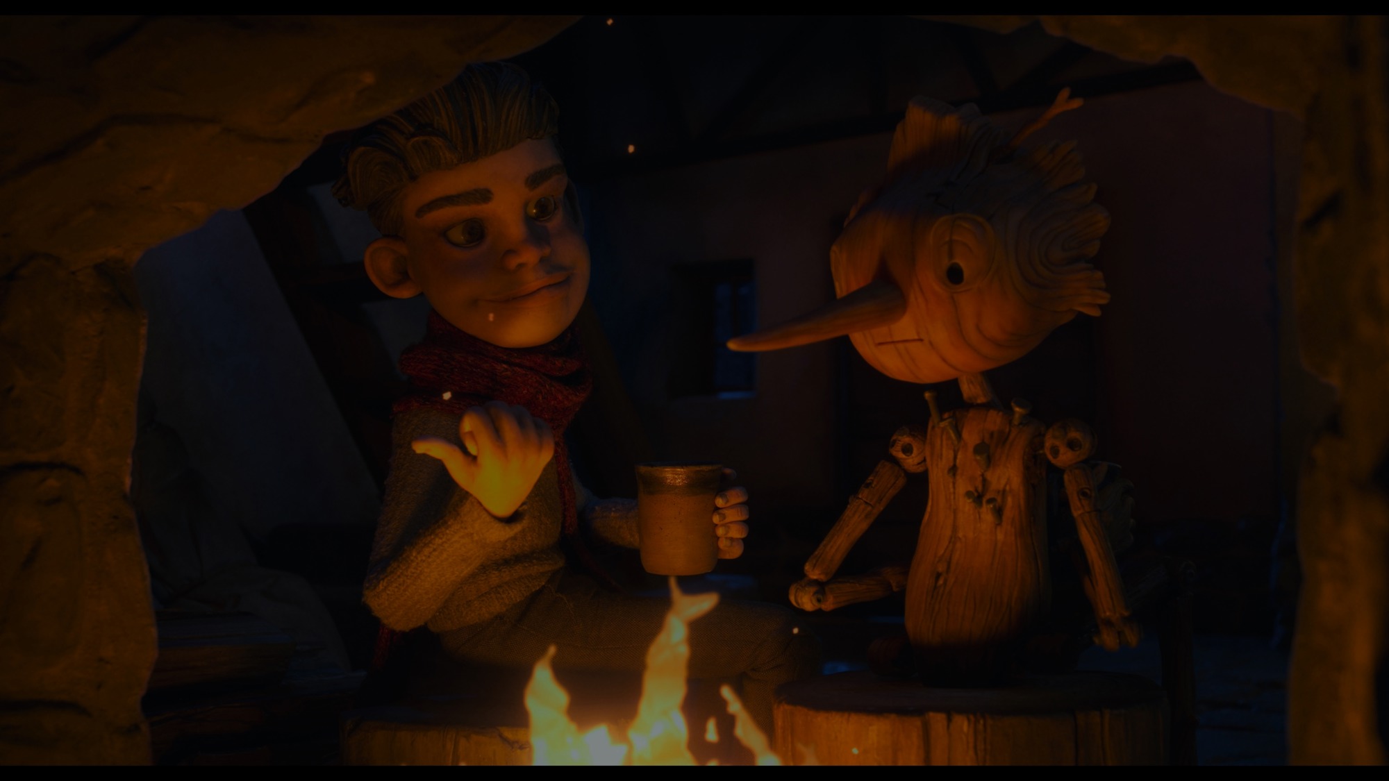 Screen capture from Guillermo del Toro’s Pinocchio