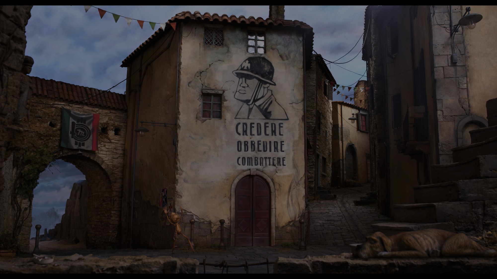 Screen capture from Guillermo del Toro’s Pinocchio