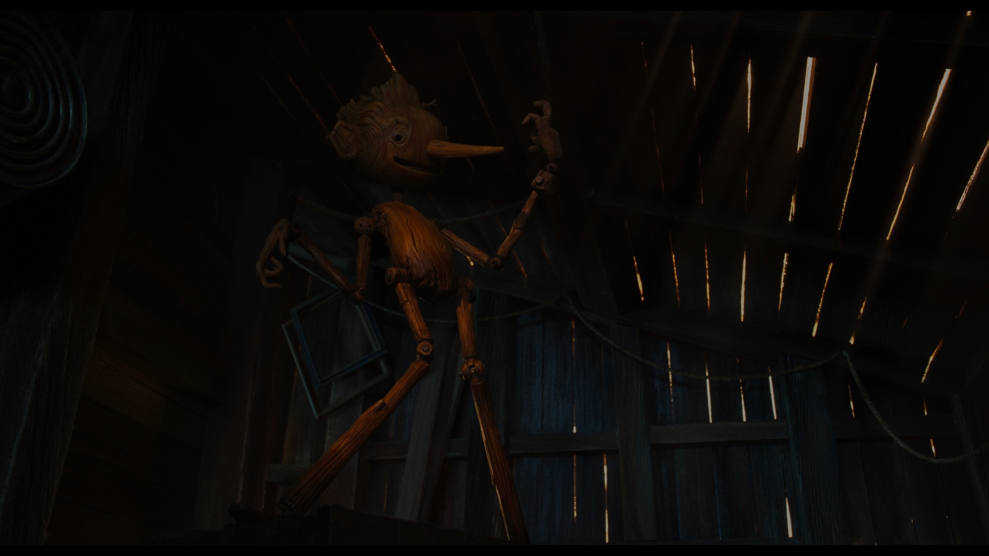 Screen capture from Guillermo del Toro’s Pinocchio