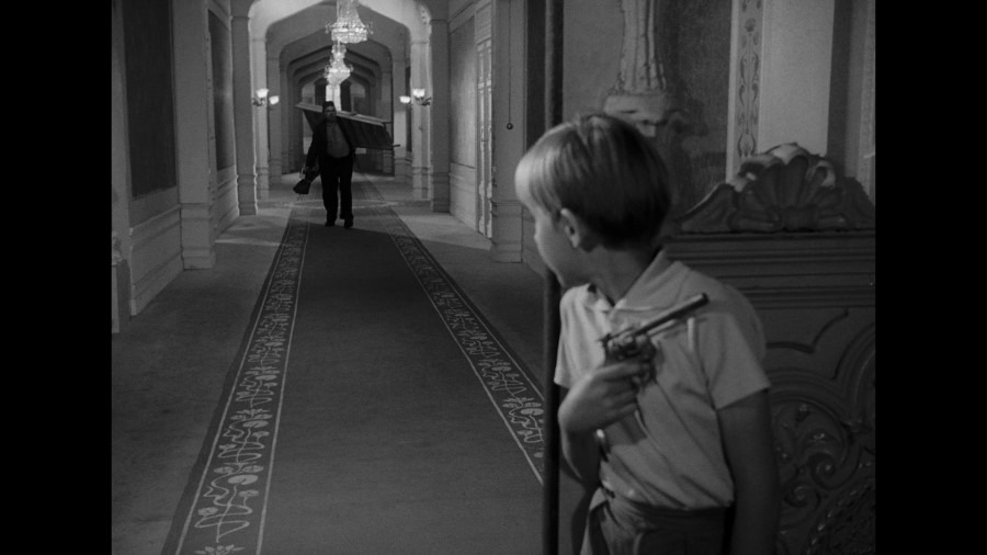 Screen capture from A Film Trilogy by Ingmar Bergman