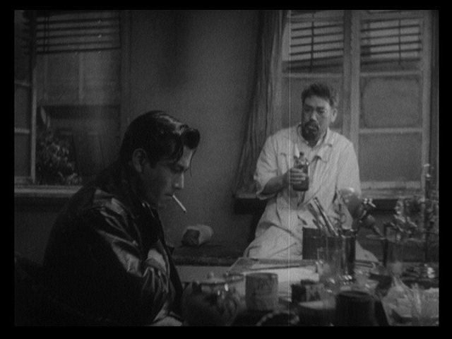 Screen capture from Drunken Angel