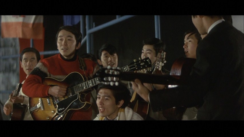 Screen capture from Oshima's Outlaw Sixties