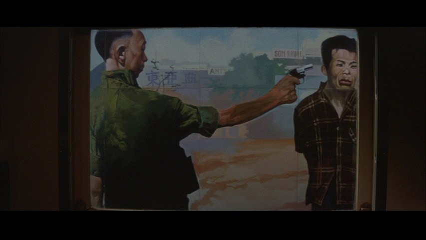 Screen capture from Oshima's Outlaw Sixties