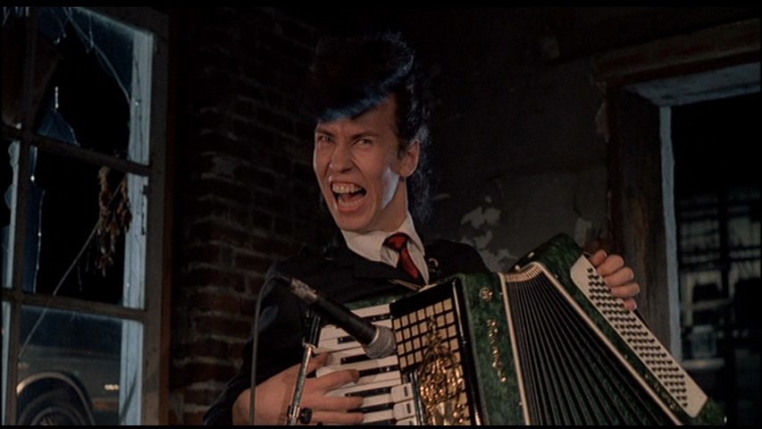 Screen capture from Aki Kaurismäki’s Leningrad Cowboys