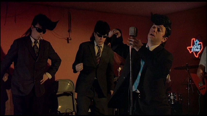 Screen capture from Aki Kaurismäki’s Leningrad Cowboys