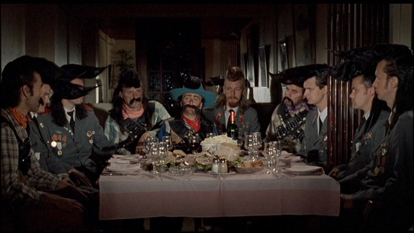 Screen capture from Aki Kaurismäki’s Leningrad Cowboys