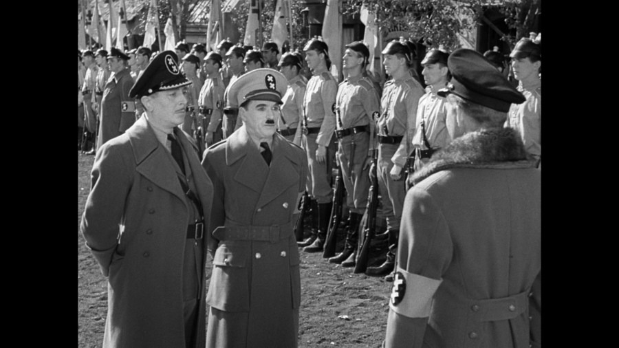 Screen capture from The Great Dictator