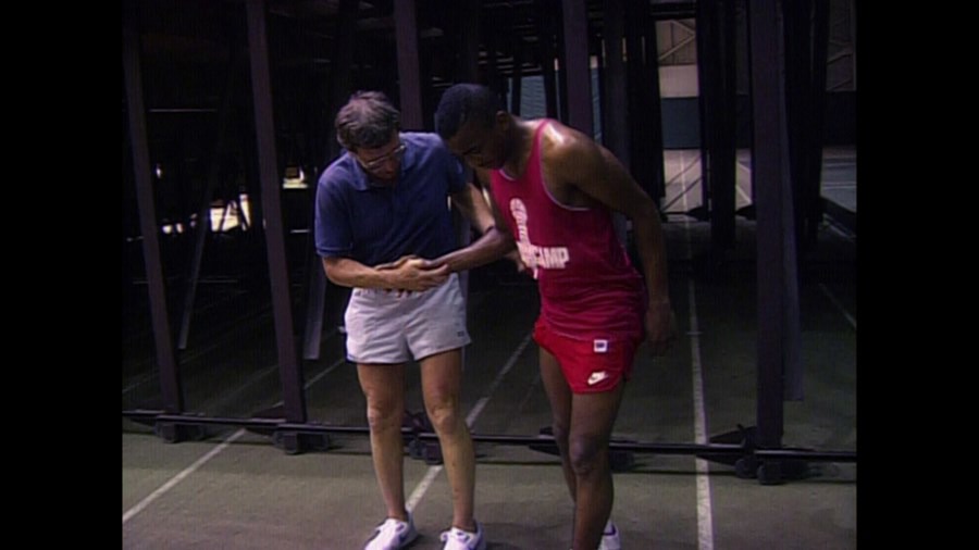 Screen capture from Hoop Dreams