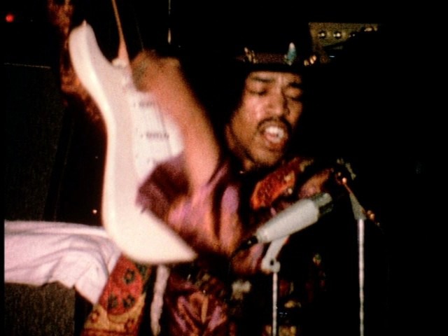 Screen capture from Jimi Plays Monterey & Shake! Otis at Monterey