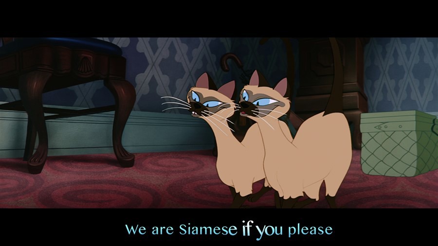 Screen capture from Lady and the Tramp