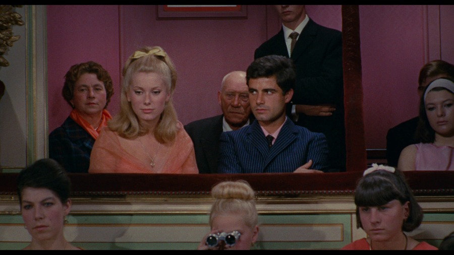 Screen capture from The Umbrellas of Cherbourg