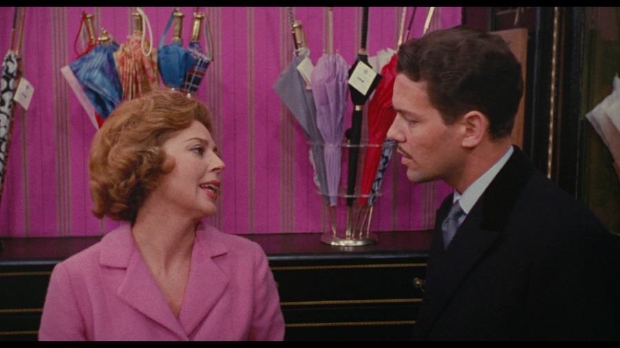 Screen capture from The Umbrellas of Cherbourg