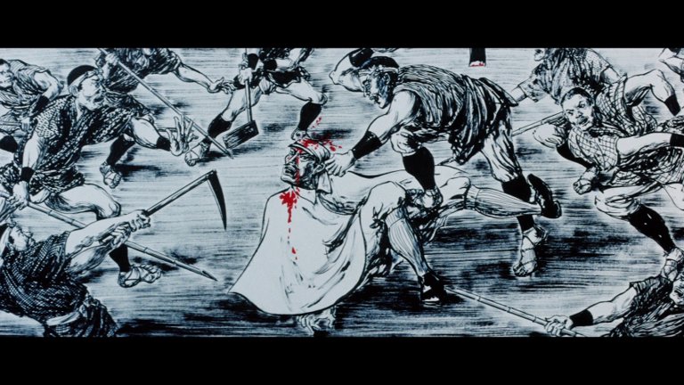 Screen capture from The Complete Lady Snowblood