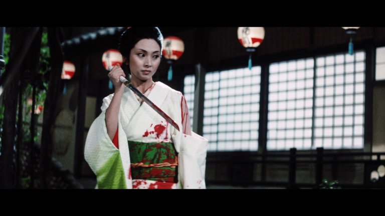 Screen capture from The Complete Lady Snowblood