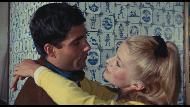 Screen capture from The Umbrellas of Cherbourg