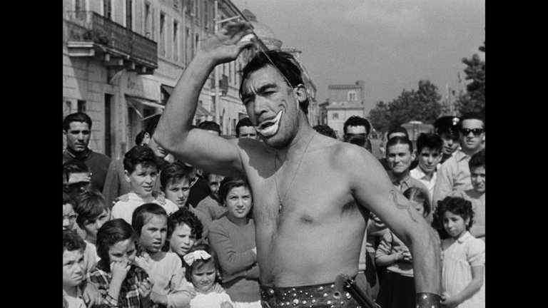 Screen capture from La strada