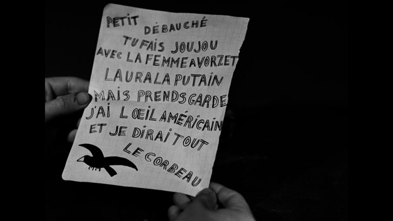 Screen capture from Le Corbeau