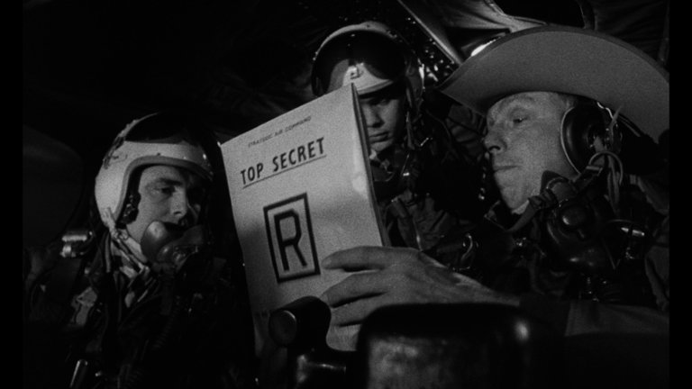 Screen capture from Dr. Strangelove, or: How I Learned to Stop Worrying and Love the Bomb