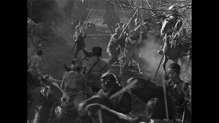Screen capture from Seven Samurai