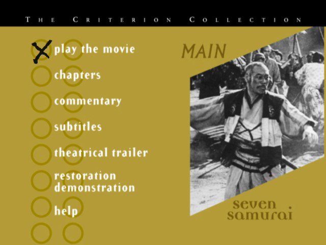 Screen capture from Seven Samurai
