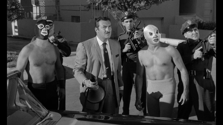 Screen capture from Enter Santo: The First Adventures of the Silver-Masked Man