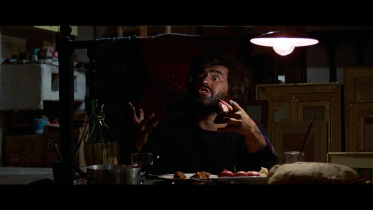 Screen capture from The Bird with the Crystal Plumage