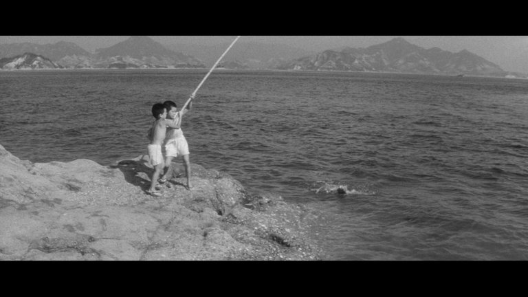 Screen capture from The Naked Island