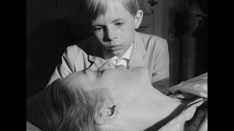 Screen capture from A Film Trilogy by Ingmar Bergman