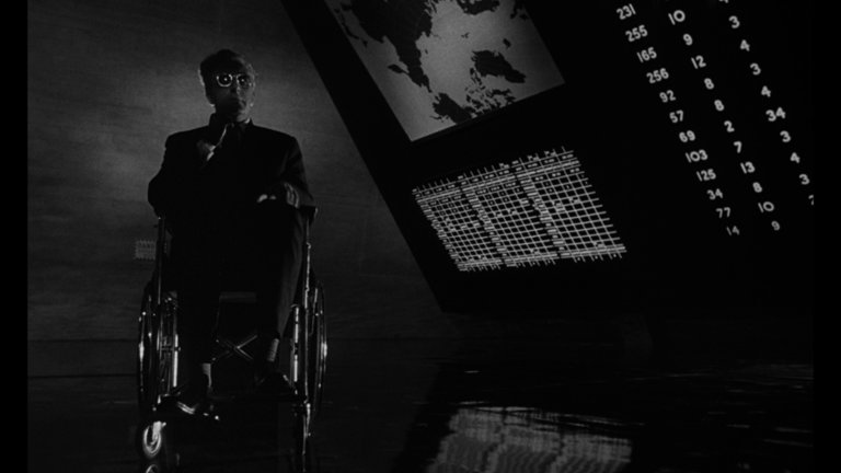 Screen capture from Dr. Strangelove, or: How I Learned to Stop Worrying and Love the Bomb