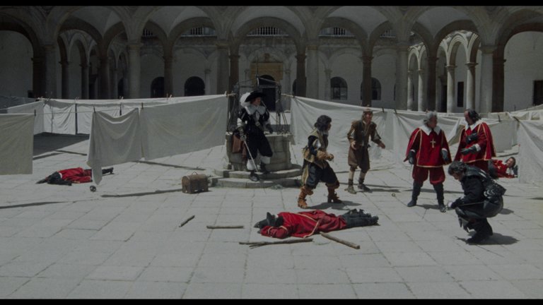 Screen capture from The Three Musketeers / The Four Musketeers: Two Films by Richard Lester