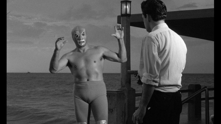 Screen capture from Enter Santo: The First Adventures of the Silver-Masked Man