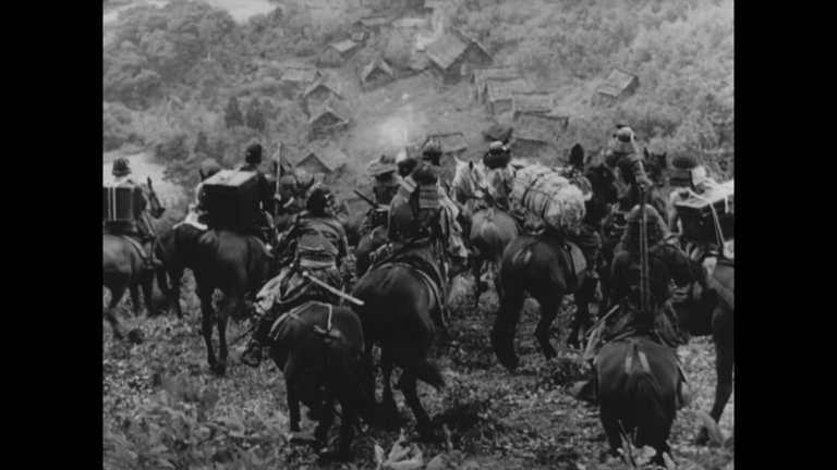 Screen capture from Seven Samurai