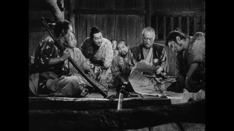 Screen capture from Seven Samurai
