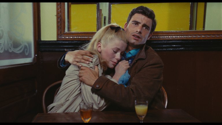 Screen capture from The Umbrellas of Cherbourg
