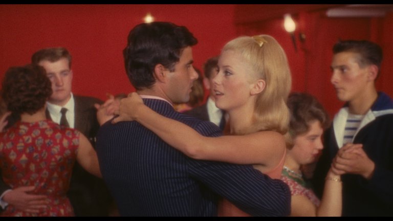 Screen capture from The Umbrellas of Cherbourg