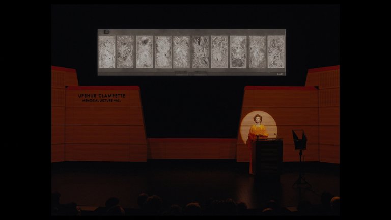 Screen capture from The French Dispatch of the Liberty, Kansas Evening Sun
