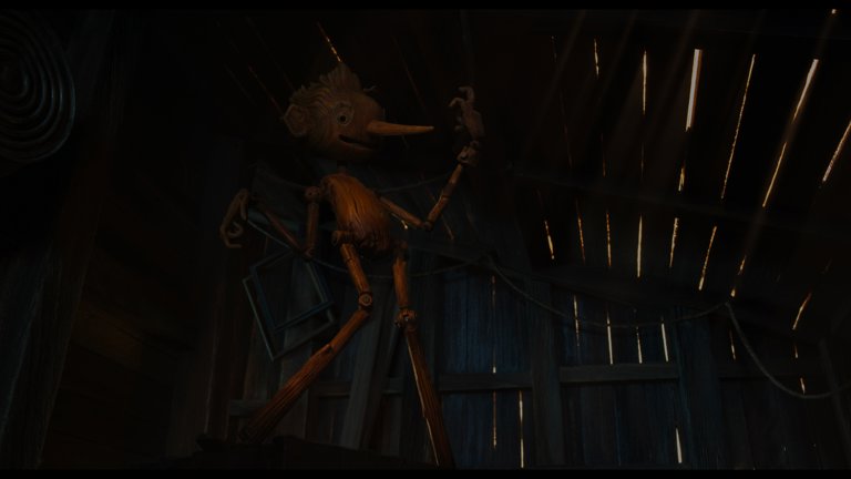 Screen capture from Guillermo del Toro’s Pinocchio