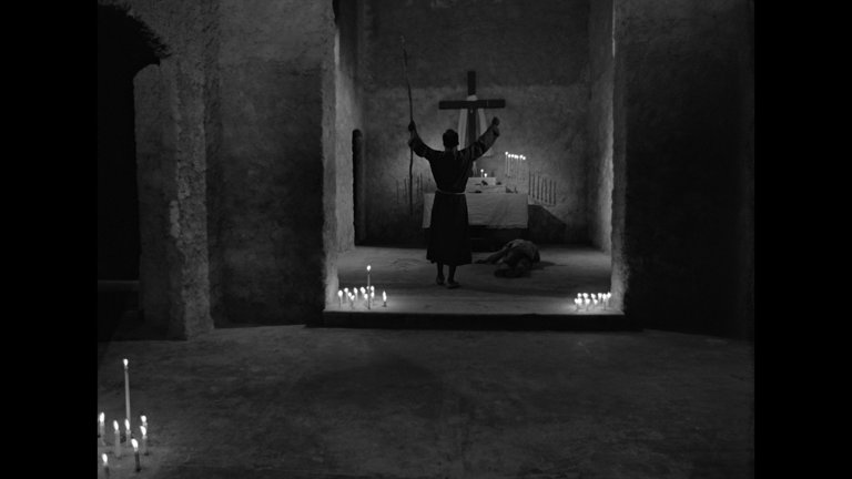 Screen capture from Black God, White Devil