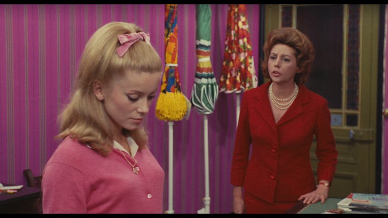 Screen capture from The Umbrellas of Cherbourg