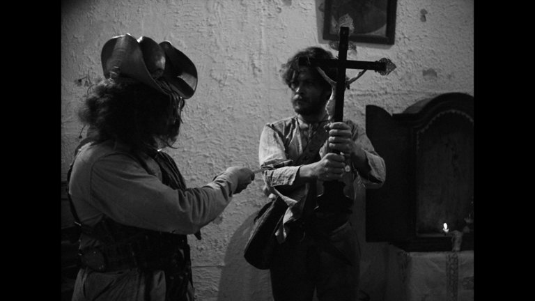 Screen capture from Black God, White Devil