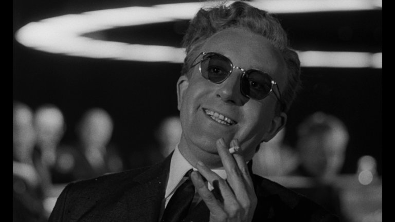 Screen capture from Dr. Strangelove, or: How I Learned to Stop Worrying and Love the Bomb
