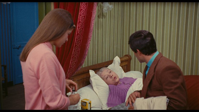 Screen capture from The Umbrellas of Cherbourg