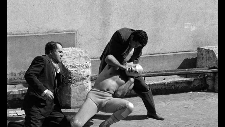 Screen capture from Enter Santo: The First Adventures of the Silver-Masked Man