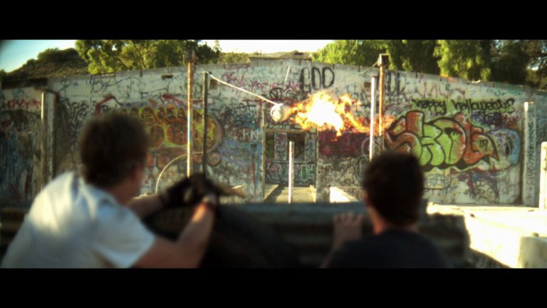 Screen capture from Bellflower