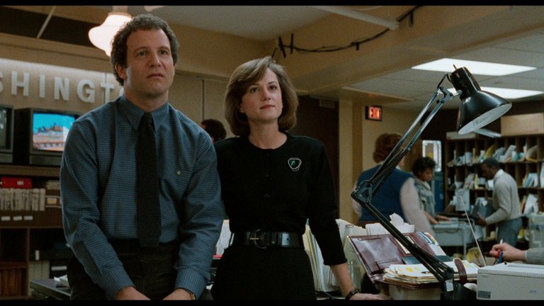 Screen capture from Broadcast News