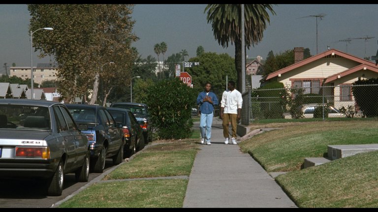 Screen capture from John Singleton's Hood Trilogy