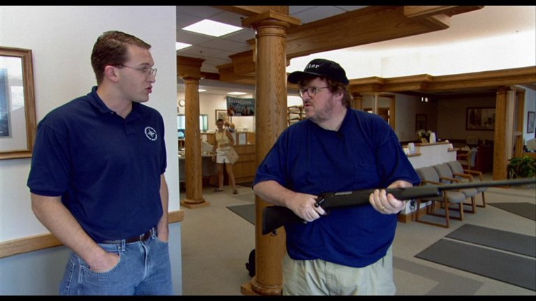 Screen capture from Bowling for Columbine